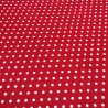 Stoff Baumwolle Popeline mit 8 mm Punkte Pünktchen rot weiß
