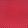 Stoff Baumwolle Popeline mit 8 mm Punkte Pünktchen rot weiß