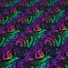 Stoff Baumwolle Jersey Graffiti Design multicolor violett lila