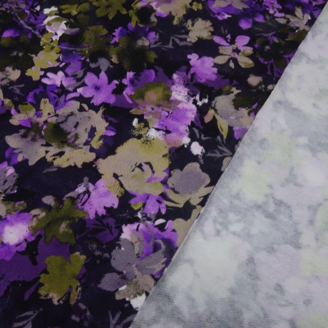 Stoff Baumwolle French Terry Sweatshirtstoff Drachen beige grün