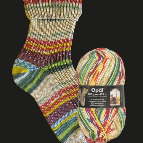 Opal Hundertwasser, 4-fädige Sockenwolle, Farbe 2104