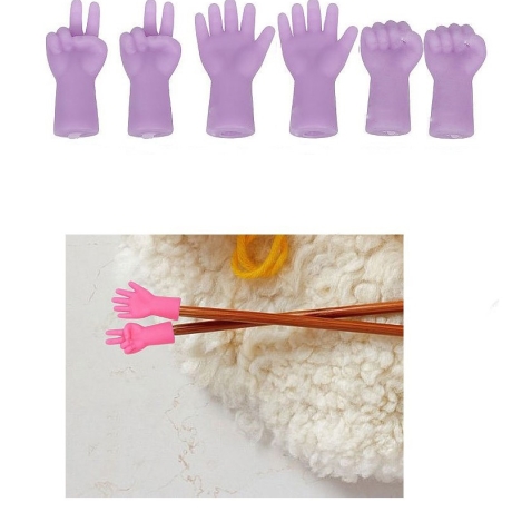 2 Nadelstopper für Nadeln, Nadelkappe - Schere, Stein, Papier