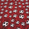 Stoff Baumwoll Jersey Fussball Bälle Bayern rot weiss schwarz