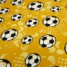 Stoff Baumwoll Jersey Fussball Bälle Dortmund gelb weiss schwarz