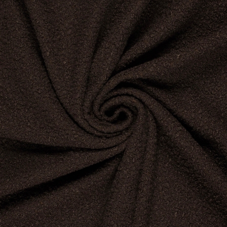 Stoff schwerer Bouclé Mantelstoff Kleiderstoff schoko Dekostoff