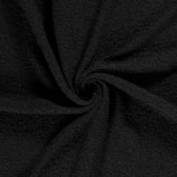 Stoff schwerer Bouclé Mantelstoff Kleiderstoff schwarz Dekostoff
