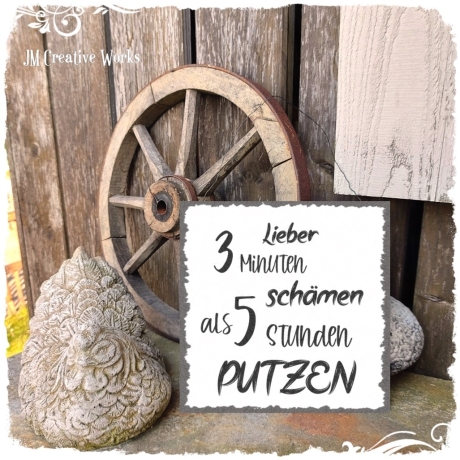 Holzschild-Shabby 3 Minuten schämen