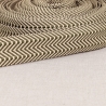 Gurtband Fischgrät khaki & natur doppelt Zickzack 38 mm