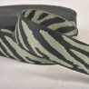 Gurtband Zebra Muster 38 mm grün schwarz Zebra-Design Tiger