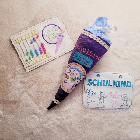 Schulanfang 13 Teilig - Stickdatei bei Michis Textilatelier