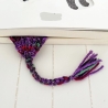 Lesezeichen Lila Rot Petrol bunt verschiedene Formen gestrickt 