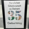 Geldgeschenk Bilderrahmen 35. Geburtstag personalisierbar DIN A4