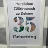 Geldgeschenk Bilderrahmen 35. Geburtstag personalisierbar DIN A4