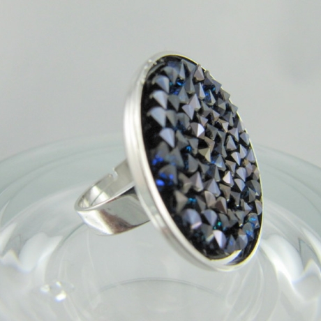 Ring Crystal Rocks Crystal Bermuda Blue