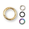 Karabiner Ring 20mm Gold hell, Silber, Schwarz, Regenbogen