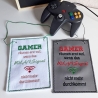 3x Gamer WLan Stickdatei ITH Schild / Einzeltext