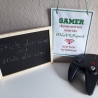 3x Gamer WLan Stickdatei ITH Schild / Einzeltext