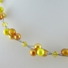 Collier Gelb / Orange Perlen (363)