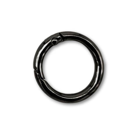 Karabiner Ring 20mm Gold hell, Silber, Schwarz, Regenbogen