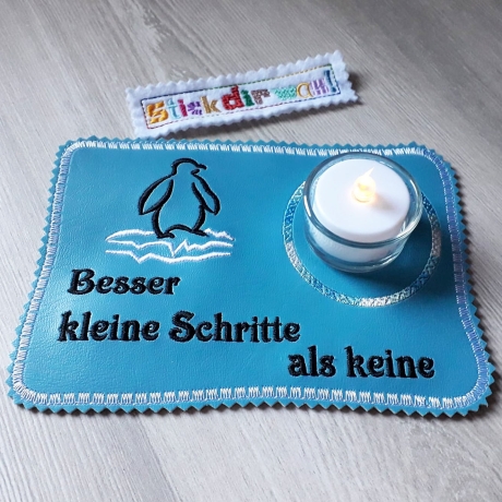 Stickdatei 12x Pinguine Satinstick plus 2x Text