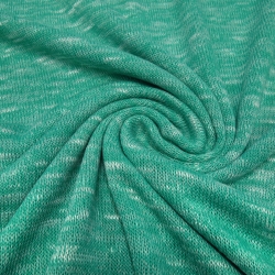 Stoff leichter Strickstoff grün melange Kleiderstoff Blusenstoff