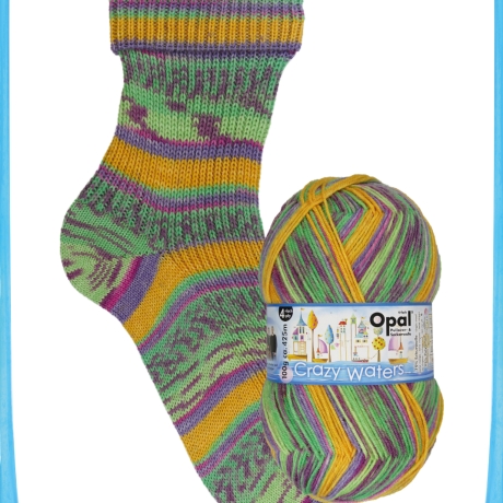 Opal Crazy Waters, 4-fädige Sockenwolle, Farbe 11313