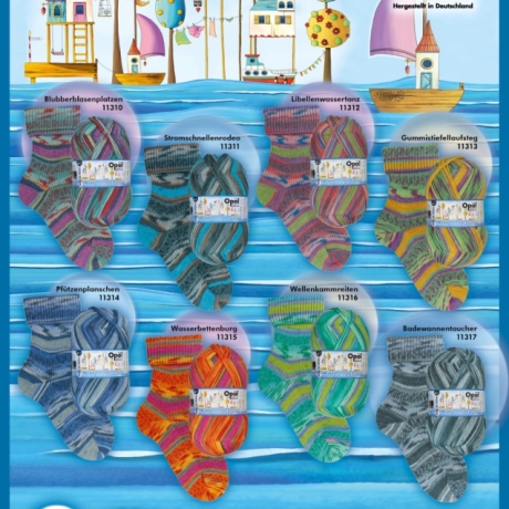 Opal Crazy Waters, 4-fädige Sockenwolle, Farbe 11315