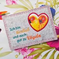 3x Stickdatei tierlieb ITH Mugrug Untersetzer stickdirwas