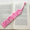 Lesezeichen Rosa Pink Rot verschiedene Formen handgestrickt 