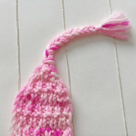 Lesezeichen Rosa Pink Rot verschiedene Formen handgestrickt 