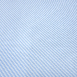 Stoff Baumwolle Seersucker hellblau weiß gestreift Blusenstoff