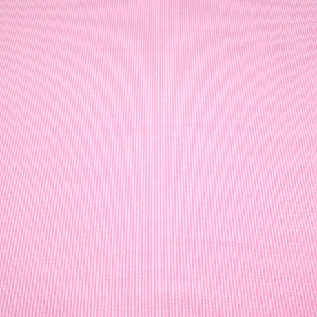 Stoff Baumwolle Seersucker rosa weiß gestreift Blusenstoff
