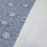 Stoff Sweatshirtstoff Alpenfleece Schafe Schäfchen blau weiß