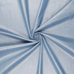 Stoff Baumwolle beschichteter Denim Jeansstoff jeans blau silber