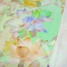 Stoff Viskose Jersey Spring Lotus Blumenmuster grün multicolor