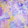 Stoff Viskose Jersey Spring Lotus Blumenmuster flieder multicolor