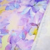 Stoff Viskose Jersey Spring Lotus Blumenmuster flieder multicolor