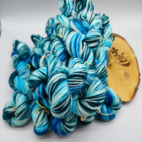 Sockenwolle Handgefärbt, Merino, Ombre Färbung
