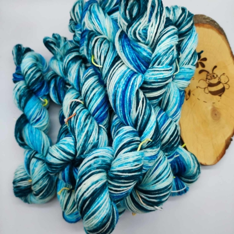 Sockenwolle Handgefärbt, Merino, Ombre Färbung