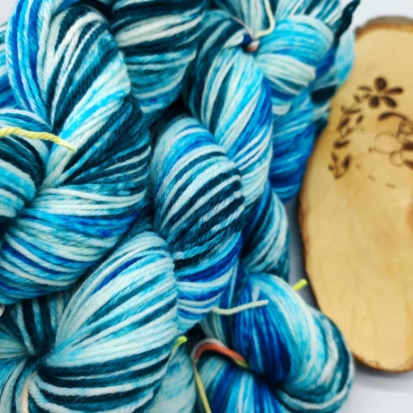 Sockenwolle Handgefärbt, Merino, Ombre Färbung