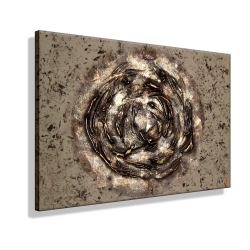 MK1 Art Bild Leinwand Abstrakt Kunst Malerei Acrylbild braun 3D