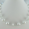 Collier weiß / kristall Perlen (374)