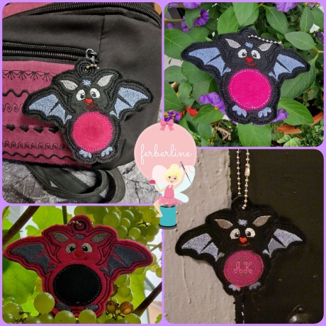 Ferberline Stickdatei ITH Anhänger Flederklausi 8x10