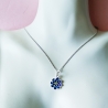 Halskette aus 925er Sterlingsilber mit einem Blüte Anhänger