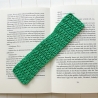 Lesezeichen Grün verschiedene Formen handgestrickt