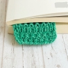 Lesezeichen Grün verschiedene Formen handgestrickt