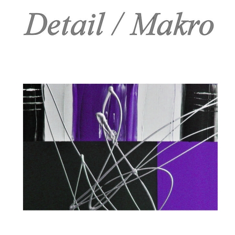 MK1 Art Bild Leinwand Abstrakt Kunst Malerei Acrylbild lila grau