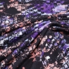 Stoff Viskose Jersey abstrakt lila schwarz lachs blau weiss