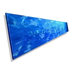 MK1 Art Bild Leinwand Abstrakt Kunst Malerei Acrylbild Blau XXL