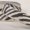 Gurtband Zebra Muster 38 mm ecru schwarz Zebra-Design Tiger